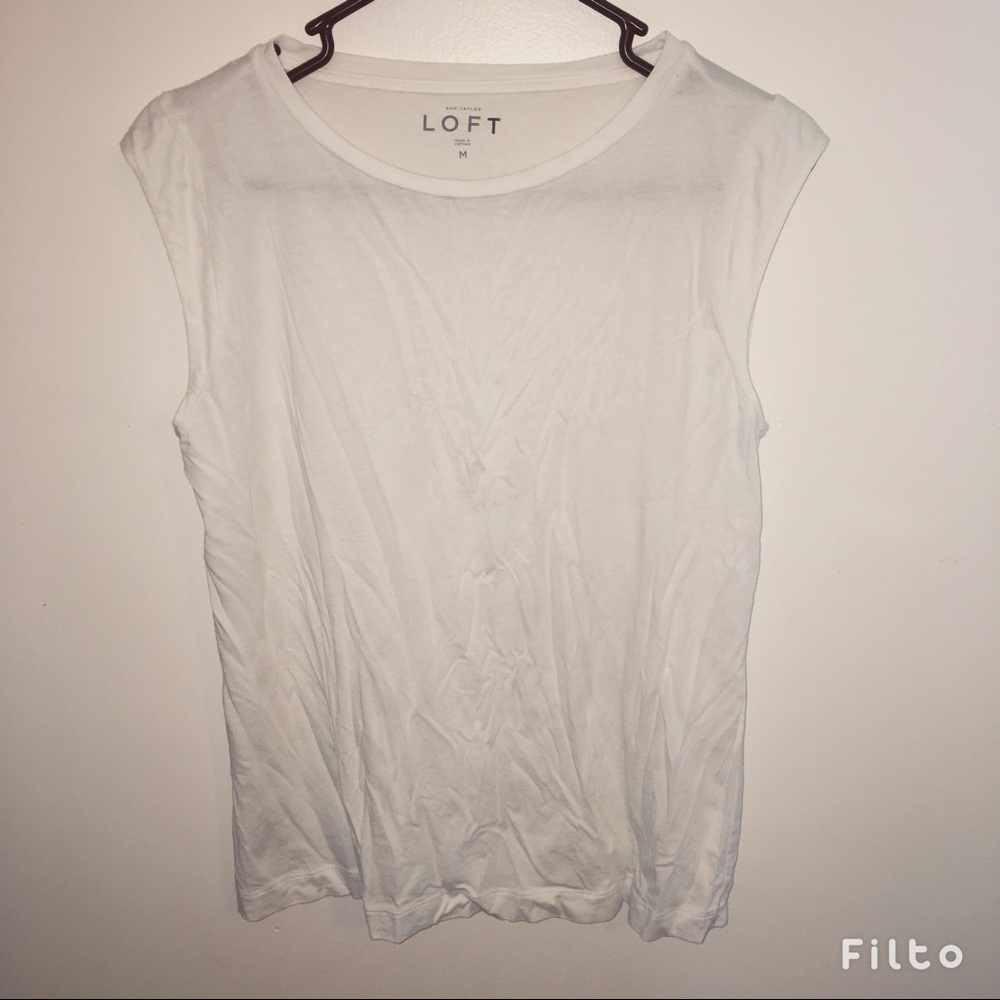 Ann Taylor White Tank Top